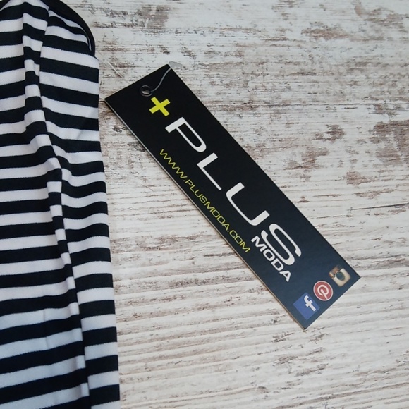 Plus Moda Tek Racerback Striped Tank Top - Picture 4 of 7